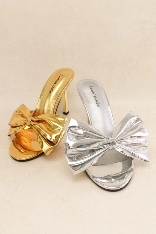 Fallon Metallic Mules- Gold