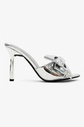 Fallon Metallic Mules- Silver